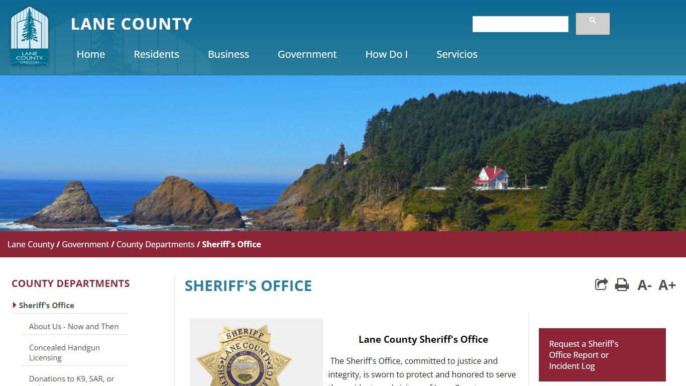 Sheriff's Office - Lane County